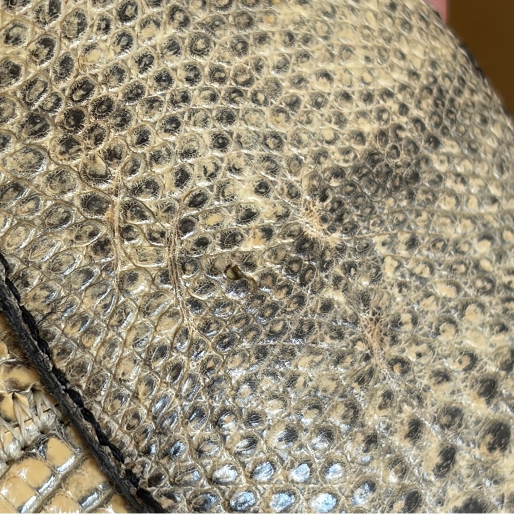 Vintage Patchwork Exotic Python Snakeskin Boho We… - image 8